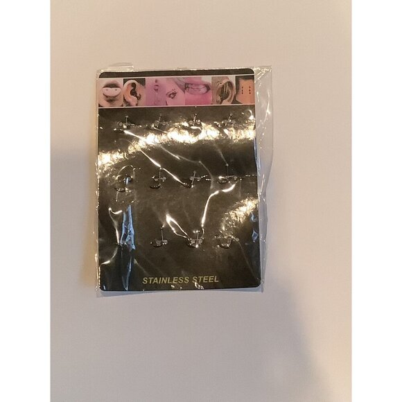 12pcs Body Piercing Kit Stainless Steel 22 Gauge white - Picture 3 of 6